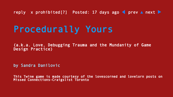 Procedurally Yours Game (image)